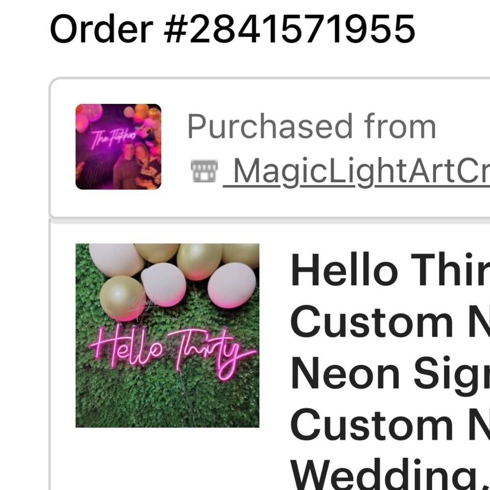 Neon Sign - Pink